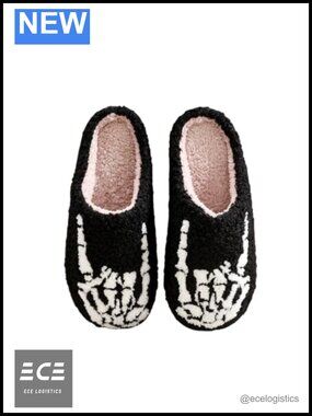 LNERIP Slippers Winter Fluffy Plush Skeleton Finger House Shoes
